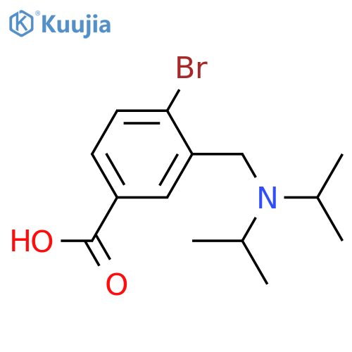 3-{[Bis(propan-2-yl)amino]methyl}-4-bromobenzoic acid structure