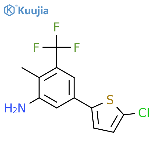 5-(5-Chlorothiophen-2-yl)-2-methyl-3-(trifluoromethyl)aniline structure