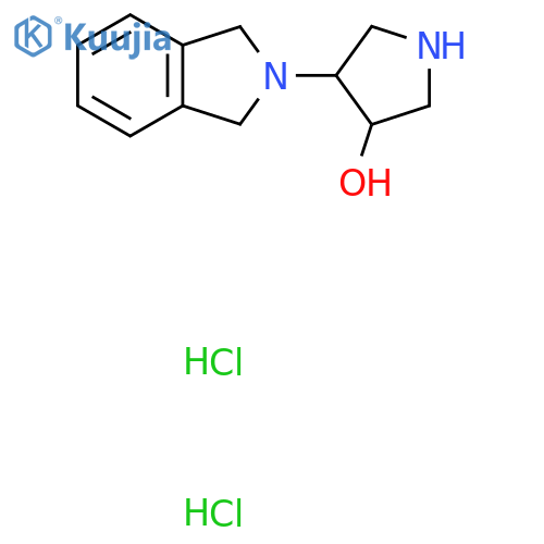 4-(2,3-dihydro-1H-isoindol-2-yl)pyrrolidin-3-ol dihydrochloride structure