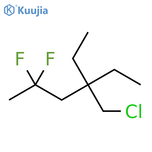 Hexane, 4-(chloromethyl)-4-ethyl-2,2-difluoro- structure