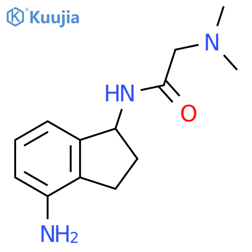 N-(4-amino-2,3-dihydro-1H-inden-1-yl)-2-(dimethylamino)acetamide structure