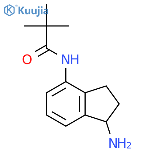 N-(1-amino-2,3-dihydro-1H-inden-4-yl)-2,2-dimethylpropanamide structure
