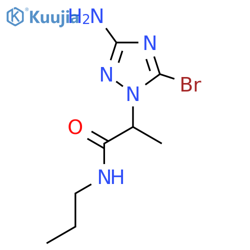 2-(3-amino-5-bromo-1H-1,2,4-triazol-1-yl)-N-propylpropanamide structure