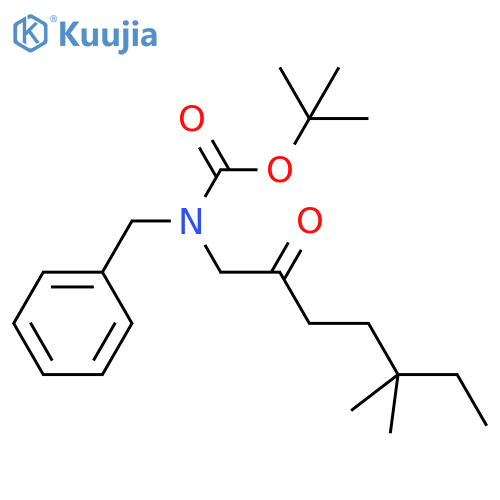 tert-butyl N-benzyl-N-(5,5-dimethyl-2-oxoheptyl)carbamate structure