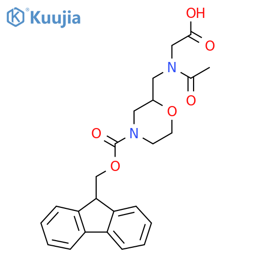2-{N-[(4-{[(9H-fluoren-9-yl)methoxy]carbonyl}morpholin-2-yl)methyl]acetamido}acetic acid structure