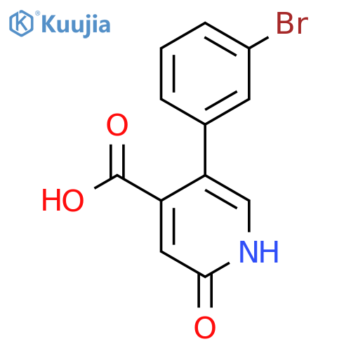 5-(3-Bromophenyl)-2-hydroxypyridine-4-carboxylic acid structure