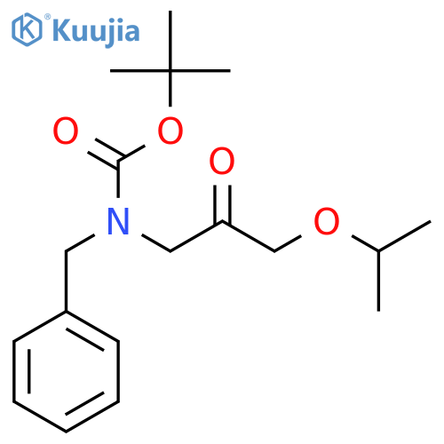 tert-butyl N-benzyl-N-[2-oxo-3-(propan-2-yloxy)propyl]carbamate structure