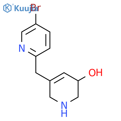 5-[(5-Bromopyridin-2-yl)methyl]-1,2,3,6-tetrahydropyridin-3-ol structure