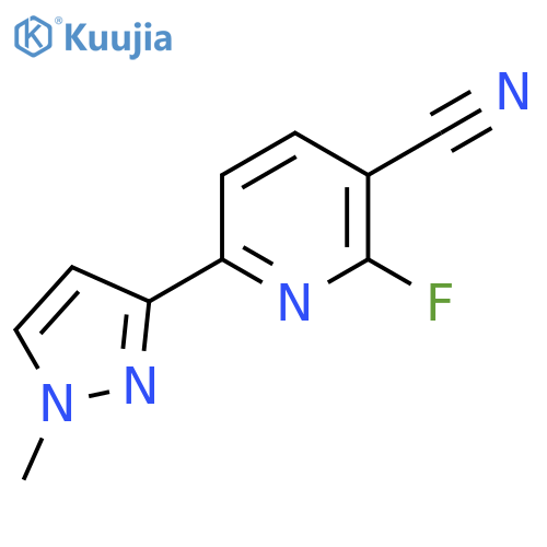 2-Fluoro-6-(1-methylpyrazol-3-yl)pyridine-3-carbonitrile structure