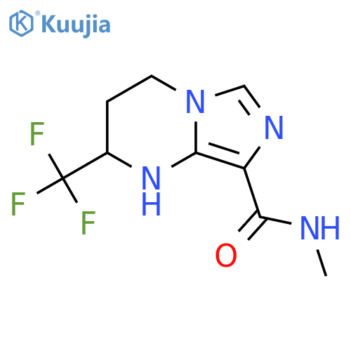 N-methyl-2-(trifluoromethyl)-1H,2H,3H,4H-imidazo[1,5-a]pyrimidine-8-carboxamide structure
