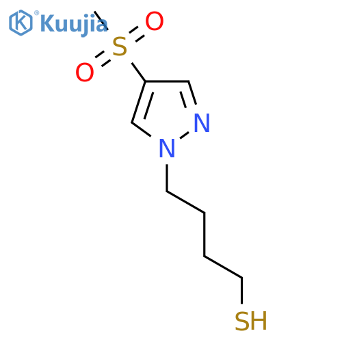 4-(4-methanesulfonyl-1H-pyrazol-1-yl)butane-1-thiol structure