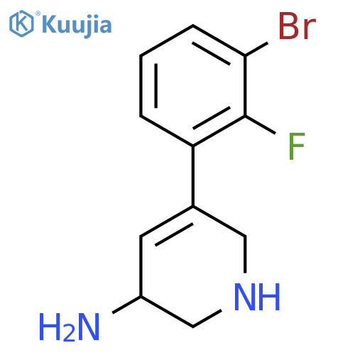 5-(3-Bromo-2-fluorophenyl)-1,2,3,6-tetrahydropyridin-3-amine structure