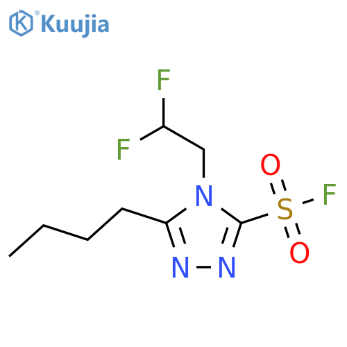 5-butyl-4-(2,2-difluoroethyl)-4H-1,2,4-triazole-3-sulfonyl fluoride structure