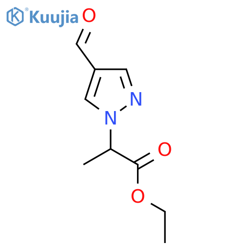 ethyl 2-(4-formyl-1H-pyrazol-1-yl)propanoate structure