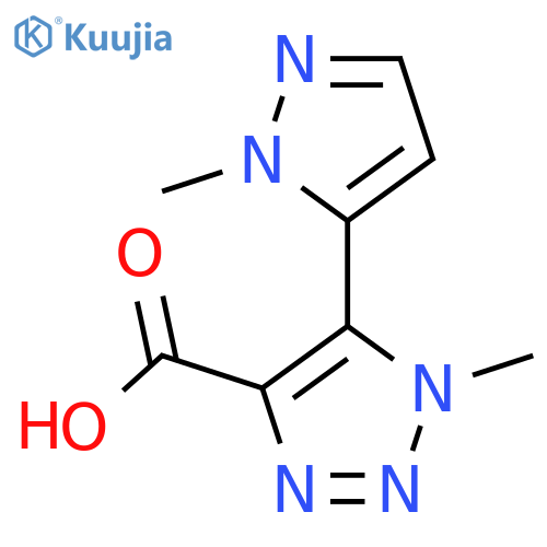 1-methyl-5-(1-methyl-1H-pyrazol-5-yl)-1H-1,2,3-triazole-4-carboxylic acid structure