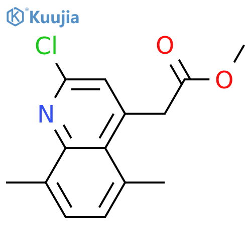 Methyl 2-(2-chloro-5,8-dimethylquinolin-4-yl)acetate structure