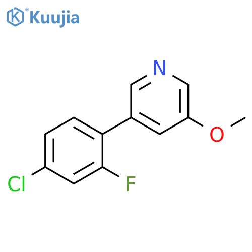 Pyridine, 3-(4-chloro-2-fluorophenyl)-5-methoxy- structure