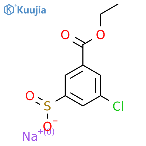 Sodium 3-chloro-5-(ethoxycarbonyl)benzene-1-sulfinate structure