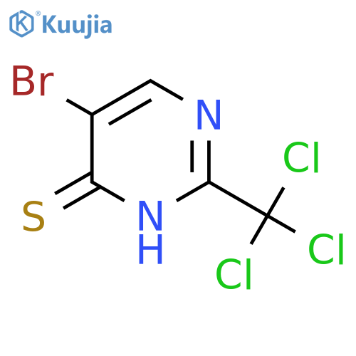 5-Bromo-2-(trichloromethyl)-3,4-dihydropyrimidine-4-thione structure