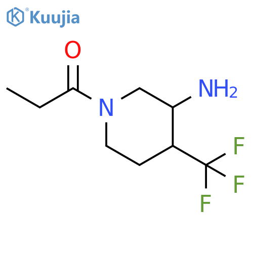 1-Propanone, 1-[3-amino-4-(trifluoromethyl)-1-piperidinyl]- structure