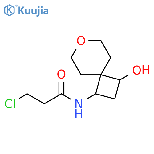 Propanamide, 3-chloro-N-(1-hydroxy-7-oxaspiro[3.5]non-3-yl)- structure