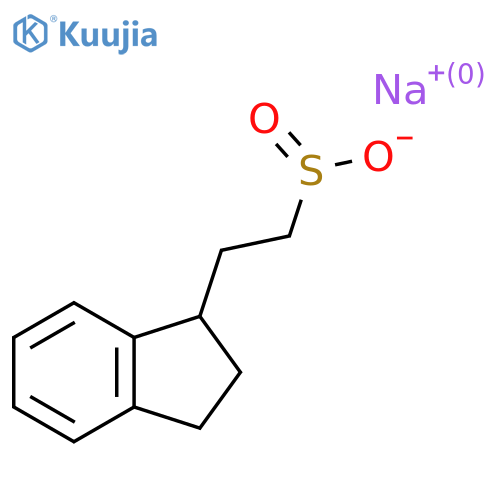 sodium 2-(2,3-dihydro-1H-inden-1-yl)ethane-1-sulfinate structure