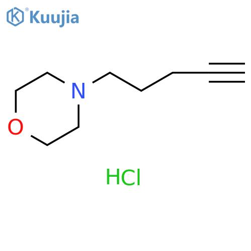 4-(pent-4-yn-1-yl)morpholine hydrochloride structure