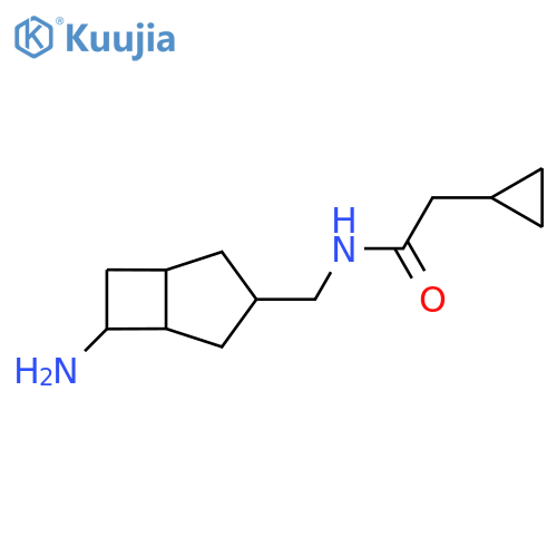 N-({6-aminobicyclo[3.2.0]heptan-3-yl}methyl)-2-cyclopropylacetamide structure