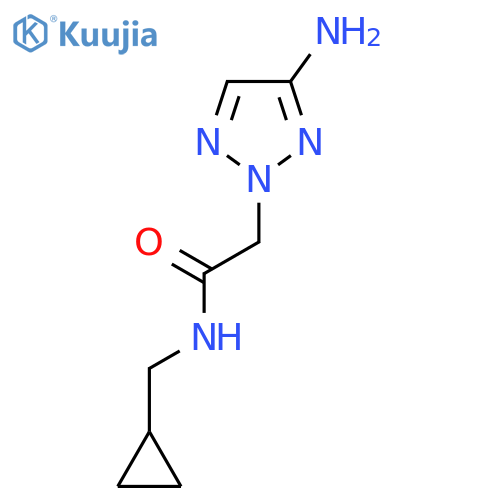 2-(4-amino-2H-1,2,3-triazol-2-yl)-N-(cyclopropylmethyl)acetamide structure