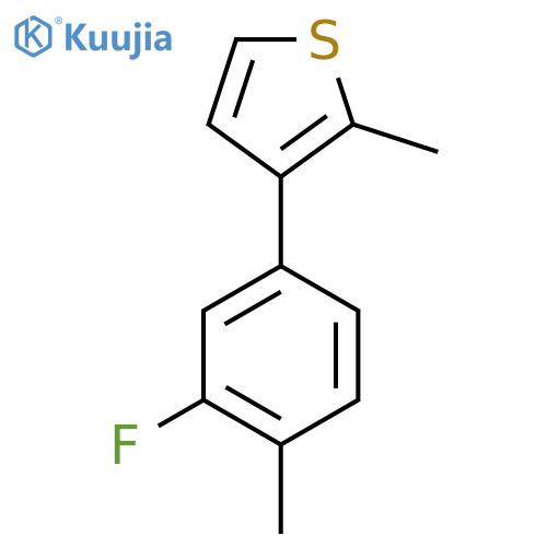 3-(3-Fluoro-4-methylphenyl)-2-methylthiophene structure