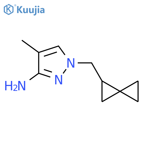4-methyl-1-({spiro2.2pentan-1-yl}methyl)-1H-pyrazol-3-amine structure