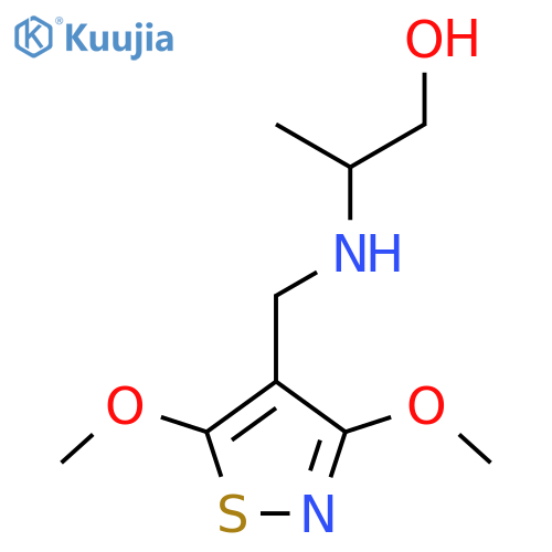 2-{[(Dimethoxy-1,2-thiazol-4-yl)methyl]amino}propan-1-ol structure