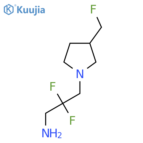 2,2-Difluoro-3-[3-(fluoromethyl)pyrrolidin-1-yl]propan-1-amine structure