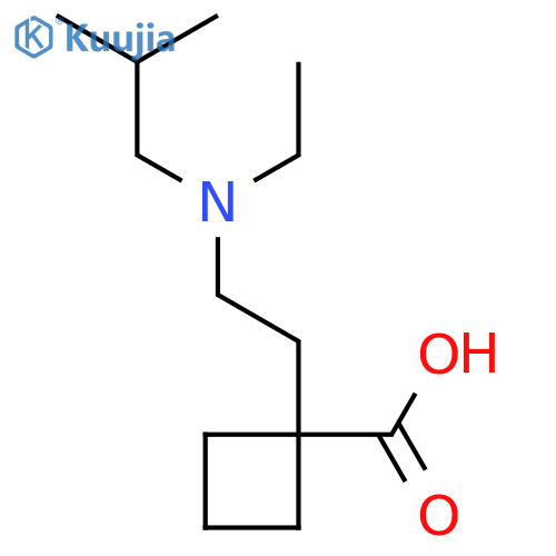 1-{2-[Ethyl(2-methylpropyl)amino]ethyl}cyclobutane-1-carboxylic acid structure