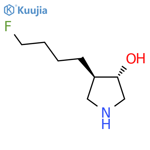 rac-(3R,4S)-4-(4-fluorobutyl)pyrrolidin-3-ol structure