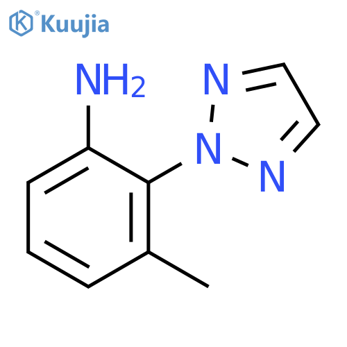 Benzenamine, 3-methyl-2-(2H-1,2,3-triazol-2-yl)- structure