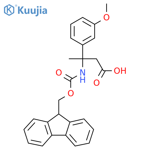 3-({[(9H-fluoren-9-yl)methoxy]carbonyl}amino)-3-(3-methoxyphenyl)butanoic acid structure