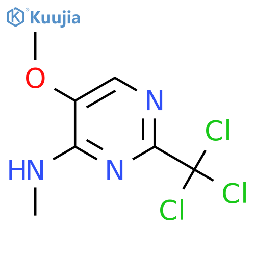 5-methoxy-N-methyl-2-(trichloromethyl)pyrimidin-4-amine structure