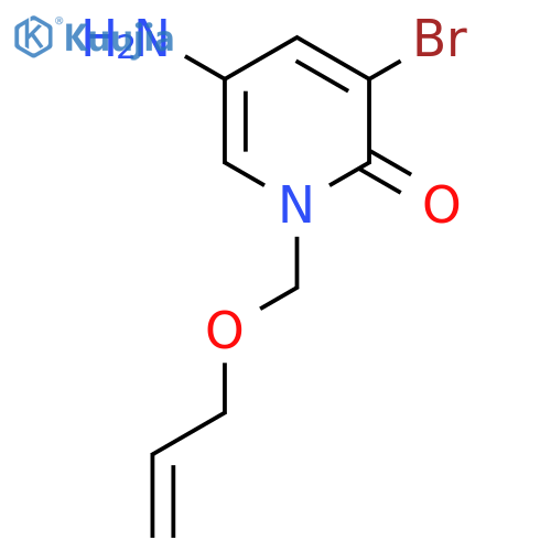 5-amino-3-bromo-1-(prop-2-en-1-yloxy)methyl-1,2-dihydropyridin-2-one structure