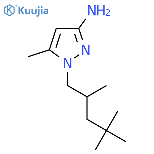 5-methyl-1-(2,4,4-trimethylpentyl)-1H-pyrazol-3-amine structure