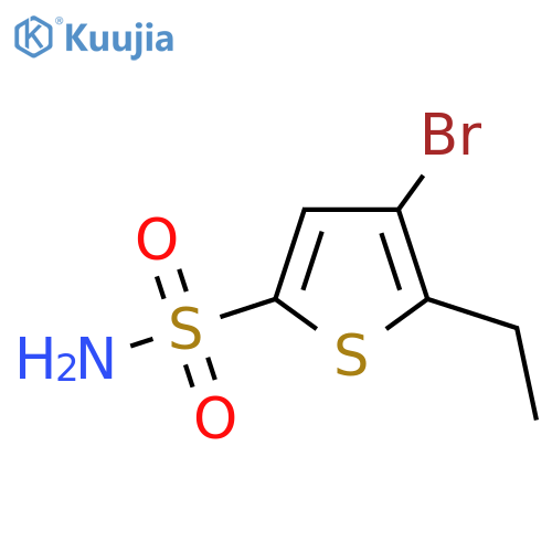 4-bromo-5-ethylthiophene-2-sulfonamide structure