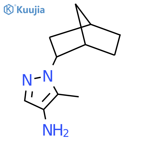 1-{bicyclo2.2.1heptan-2-yl}-5-methyl-1H-pyrazol-4-amine structure