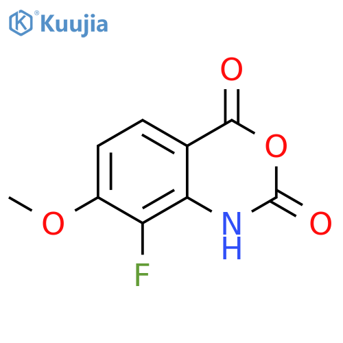 8-fluoro-7-methoxy-2,4-dihydro-1H-3,1-benzoxazine-2,4-dione structure