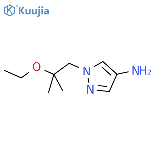 1-(2-ethoxy-2-methylpropyl)-1H-pyrazol-4-amine structure