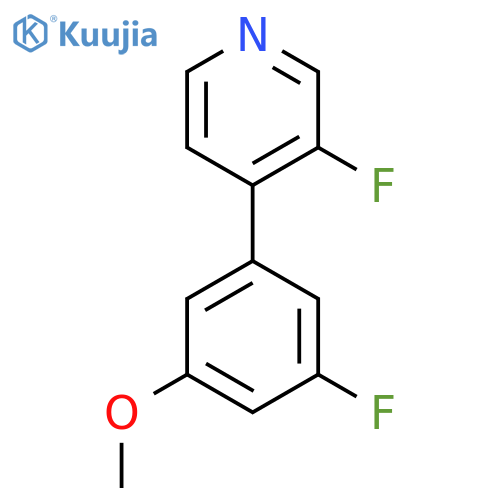 3-fluoro-4-(3-fluoro-5-methoxyphenyl)pyridine structure