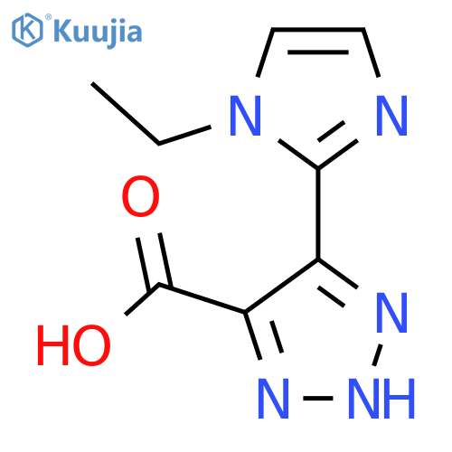 5-(1-ethyl-1H-imidazol-2-yl)-1H-1,2,3-triazole-4-carboxylic acid structure