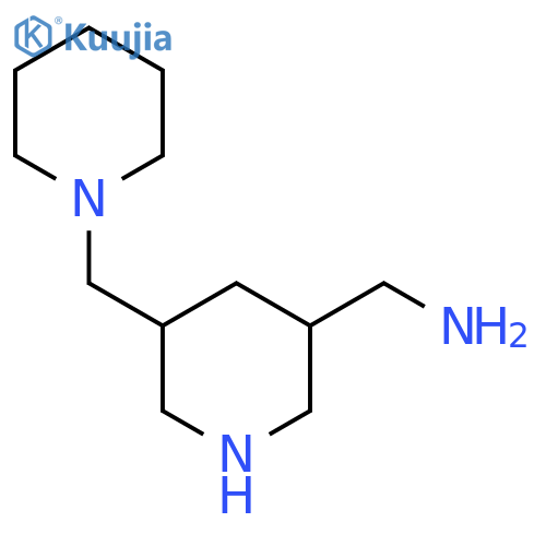 {5-[(Piperidin-1-yl)methyl]piperidin-3-yl}methanamine structure