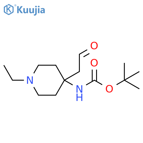 Carbamic acid, N-[1-ethyl-4-(2-oxoethyl)-4-piperidinyl]-, 1,1-dimethylethyl ester structure