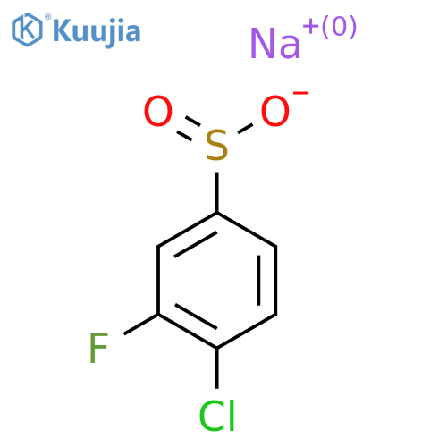 Sodium 4-chloro-3-fluorobenzene-1-sulfinate structure