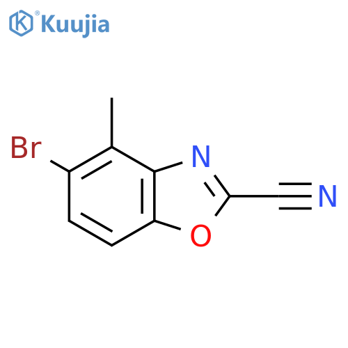 5-Bromo-4-methyl-1,3-benzoxazole-2-carbonitrile structure